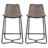 Hawking Ember Leather Bar Stool In Pair