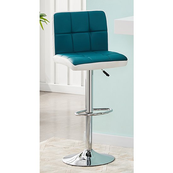 Copez Faux Leather Bar Stool In Teal, Tesco Kitchen Bar Stools