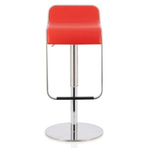 Cohasset Faux Leather Swivel Gas-Lift Bar Stool In Red