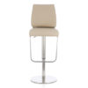 Sycota Faux Leather Swivel Gas-Lift Bar Stool In Taupe