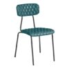 Kelso Faux Leather Dining Chair In Vintage Teal